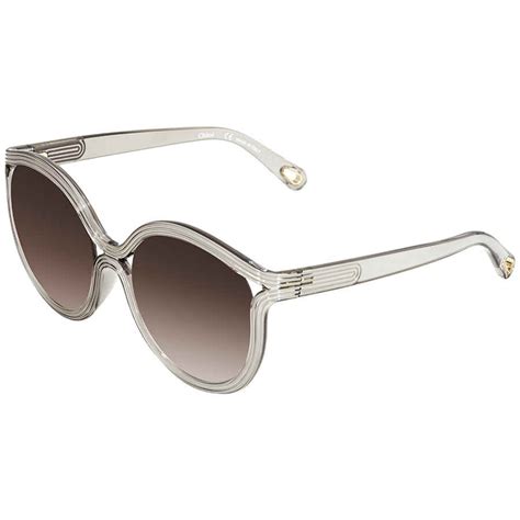 chloe ce738s|Chloe Brown Grey Gradient Round Sunglasses CE738S 035 57.